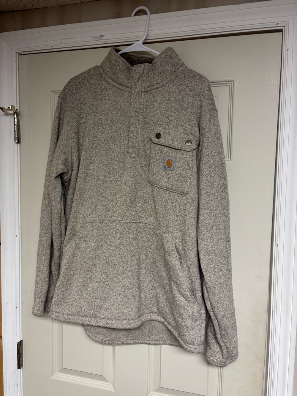 Carhartt Men's Tan Quarter-Zip Fleece Pullover